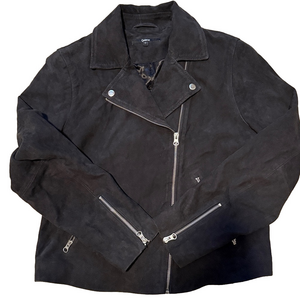 Quince suede black jacket sz L